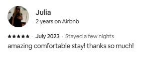 Client review from Julia